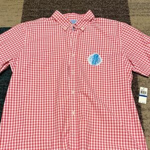 Izod Rose and White Checkered Men's Shirt XL